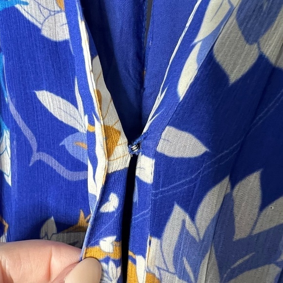 Anthropologie The Somerset Jumpsuit Chiffon Edition Blue Size S Tall NEW - Picture 12 of 16